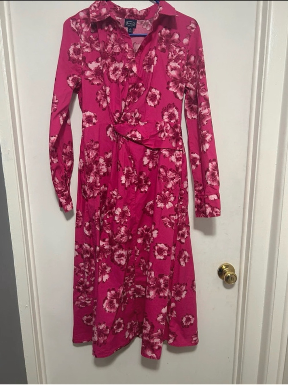 Women's Fuchsia Floral Maxi Dress